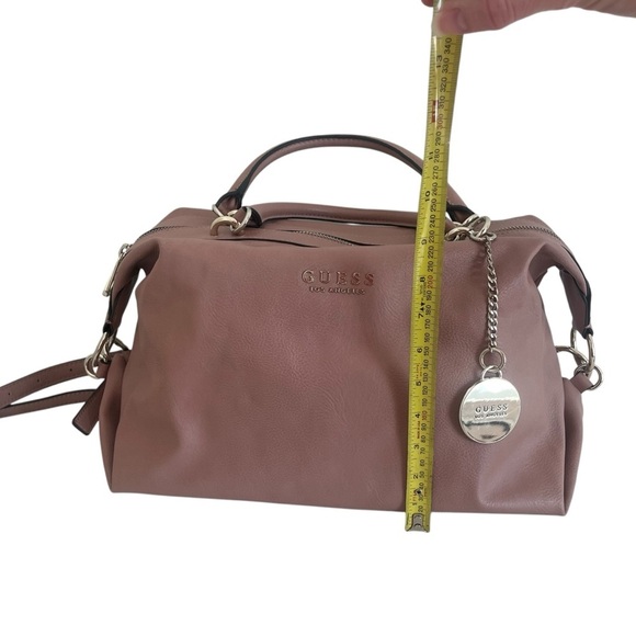 Guess large handbag crossbody NWOT pink mauve women’s purse pockets long strap - Picture 11 of 16